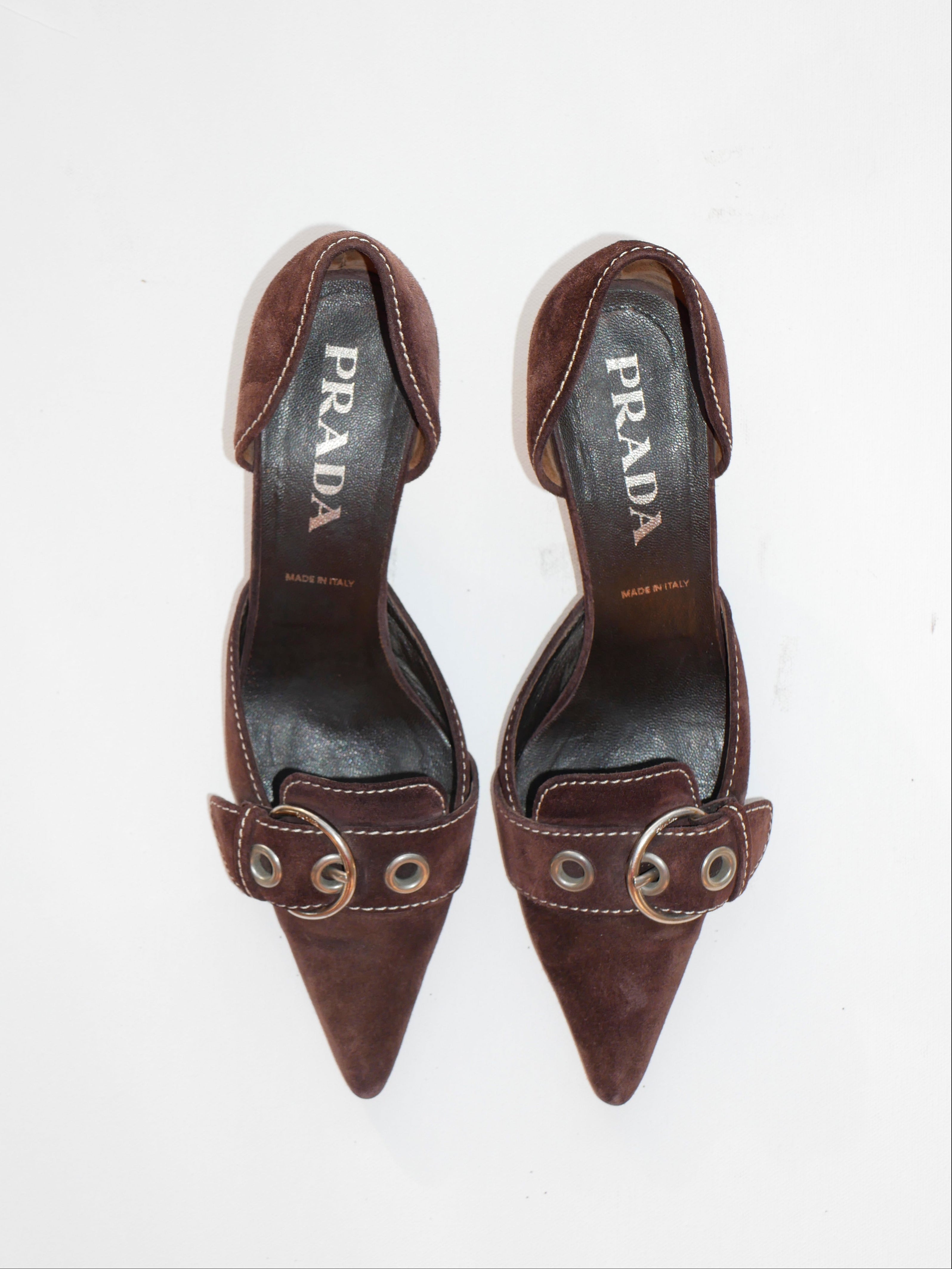 B)    PRADA Kitten Heels 7us